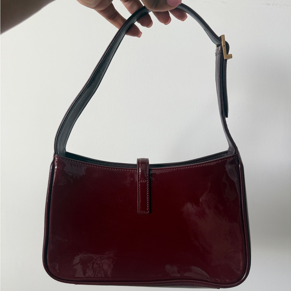Saint Laurent Deep Red Patent Shoulder Bag - Picture 3 of 5